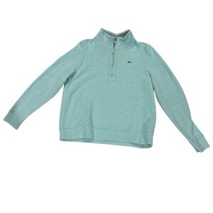 Boys Vineyard Vines Aqua Quarter-Zip Pullover